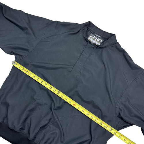 Vintage Zero Restriction Golf Outerwear Pullover Mens L Black USA Made Pockets - Picture 8 of 14