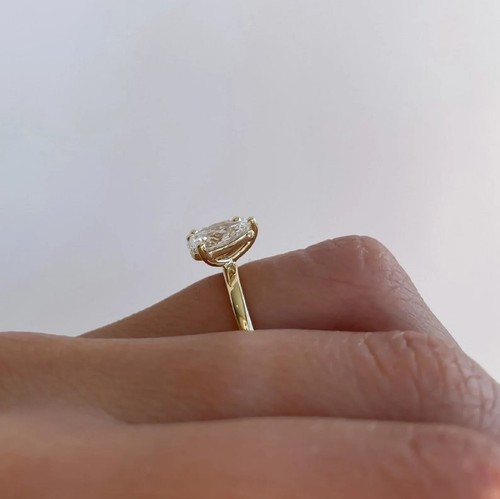 14k Yellow Gold Toi et Moi Women's Ring IGI Certified 2TCW Lab Grown/CVD Diamond - Picture 5 of 18