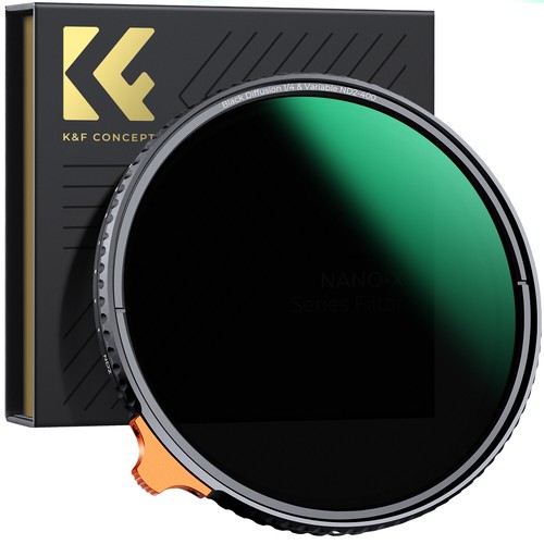 K&F Concept 2in1 Variable ND Filter ND2-ND400 + 1/4 Black Mist Filter 49-82mm - Picture 41 of 80