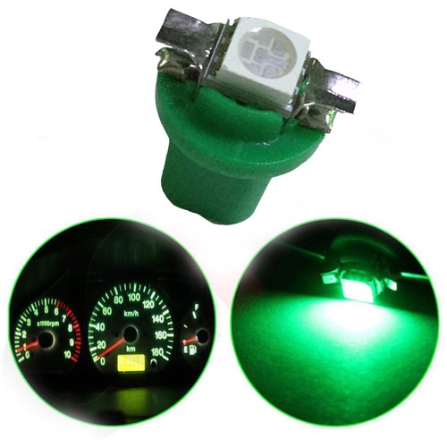 10PCS T5 B8.5D 5050 1SMD Car LED Dashboard Dash Gauge Instrument Light Car Bulbs - Picture 2 of 14