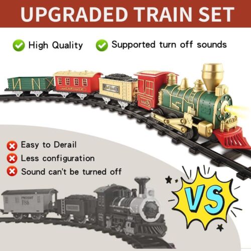 Elektrischer Zug Set Eisenbahn Schienen Spielzeug mit mit Licht und Sound Kinder - Bild 5 von 17