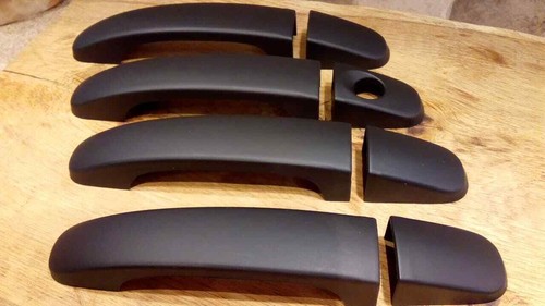 Matt Black door handle covers to fit Ranger 2012 - 2021 abs plastic self adhesiv - Picture 1 of 7