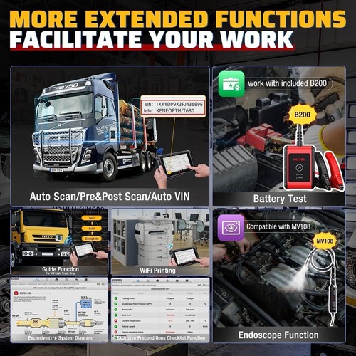 Autel Maxisys MS909CV Diesel Diagnostic Heavy Duty Truck Commercial Scanner Tool - Picture 13 of 18