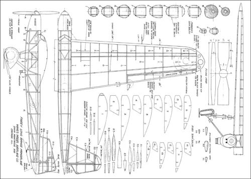 Wings MAC Fairey long range monoplane free flight plan