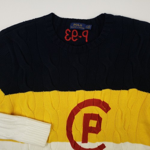Polo Ralph Lauren Cable Knit Jumper CP 93 MEDIUM Women Sweater Crew WORN ONCE - Picture 2 of 20