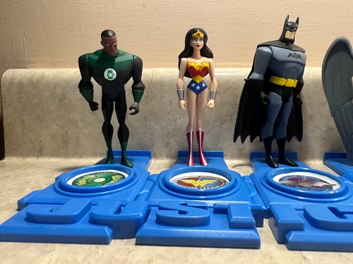 9 action figure, basi e carte Justice League 2003 - Foto 2 di 17
