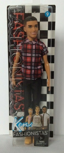 NEW Barbie KEN Fashionistas #9 Plaid on Point Doll African American AA FN41 NIB