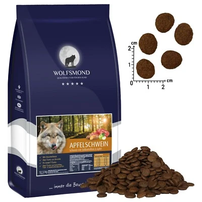 Hundefutter 12 kg Wolfsmond Apfelschwein Getreidefrei Trockenfutter Schwein