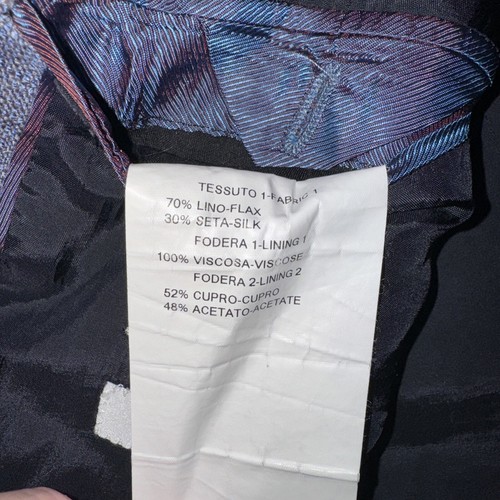 Armani Collezioni G Line Men's Blue Blazer Sport Coat Jacket 42 L Tear In Arm - Picture 4 of 10