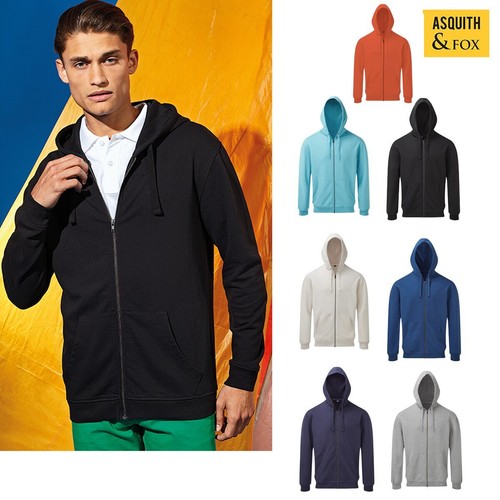 Asquith & Fox Sudadera Casual Con Capucha Y Cremallera Completa Costera Vintage