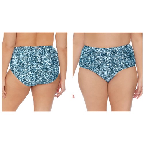 Raisins Curve Trendy Plus Size 14W Blue Costa Hi-Waisted Bikini Bottoms NWT - Picture 4 of 11