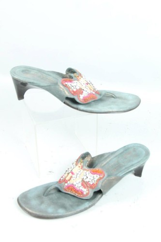 Sandalias DONALD J PLINER Italia Estrás Cuentas Mariposa Tirantes Zapatos 10 M - Imagen 6 de 11