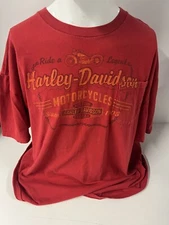 vintage harley davidson t shirt Red Pocket US Import Excellent Condition