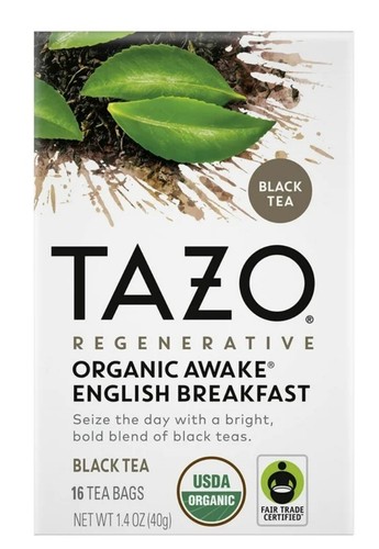 3 PACK TAZO Awake English Breakfast, Regenerative Organic Black Tea, 16 Count - Picture 3 of 6