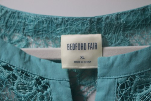 Encaje Bedford Fair para mujer color verde azulado talla XL con cami nuevo sin etiquetas nunca usado - Imagen 3 de 10