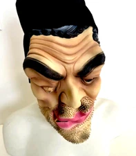 Adult Latex Stubby Mask Man Hat Robber Scruffy Thief Halloween Forum New