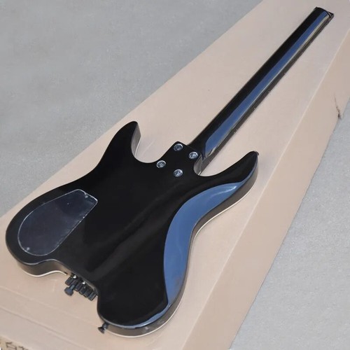 Hot Sale Shaped Headless Electric Guitar Black Factory Sales High Quality - Picture 6 of 13