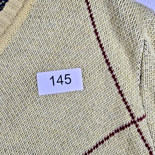 New Cider Colorful Argyle Sweater Womens XL Long Sleeve Yellow Green Blue 80s - Picture 10 of 10