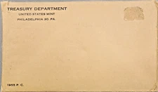 1955 PROOF SET envelope still sealed. Original as issued by US Mint