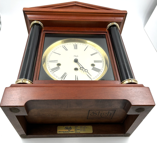 Sligh Mantle Clock Model 0527-1-bd cm Franz Hermel 2 Jewels 502-0030 Rare - Picture 22 of 23