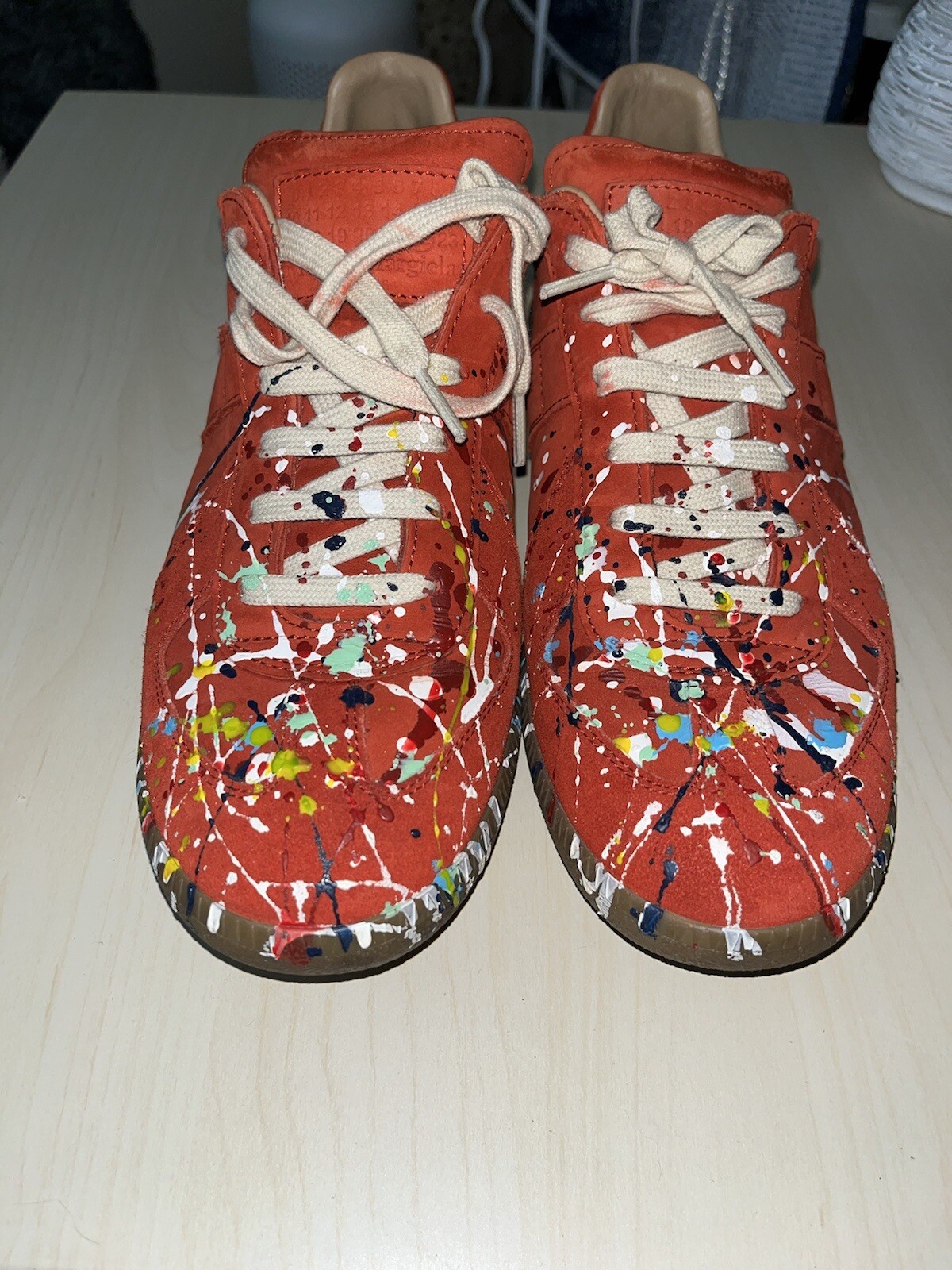 Maison Margiela Replica Paint-Splatter Sneakers Size 42 | eBay