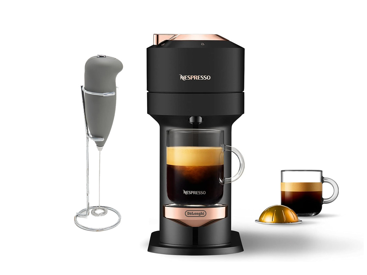 Nespresso Vertuo Next Coffee and Espresso Machine by De'Longhi -With Frother