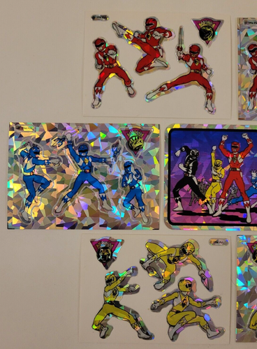POWER RANGERS Bill JASON Trini KIM Zack 1994 Prisma AUTOMAT STICKER KARTEN - Bild 2 von 4