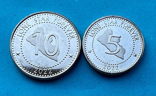 LIBERIA: juego regular de 2 monedas $5 + $10 2022 UNC - Imagen 2 de 3
