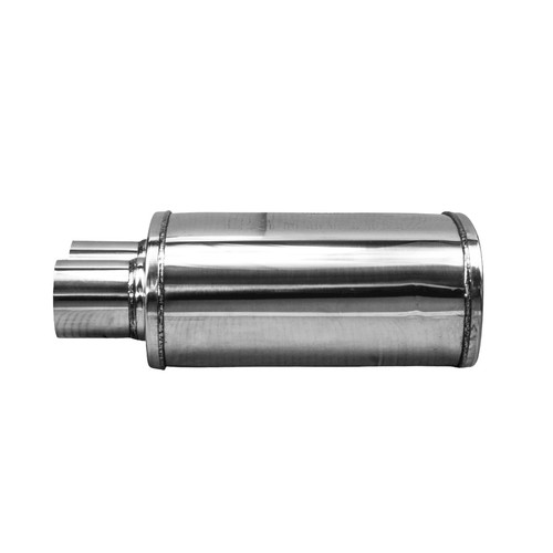 Exhaust Oval Muffler Silencer 2.25 inch 5 x 8 x 14 inch Same End O/O 304 SS - Picture 5 of 12