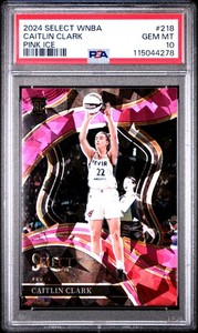 2024 PANINI SELECT WNBA PINK ICE #218 CAITLIN CLARK ROOKIE RC PSA 10