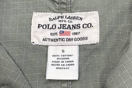 Ralph Lauren Polo Jeans Co. Army Green Lightweight Button Up Jacket Size Small - Bild 8 von 16