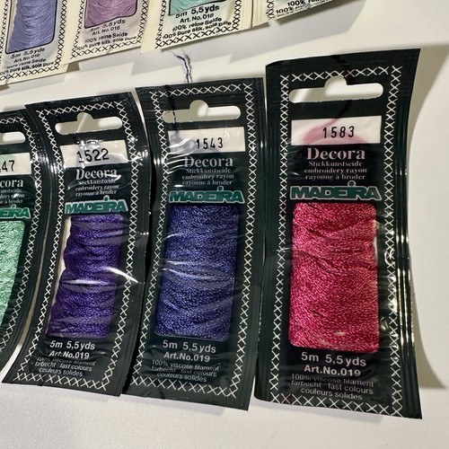 Lot of 12 NEW Silk Viscose Madeira Stickseide Embroidery Floss Thread 5m Vintage - Picture 5 of 10