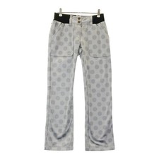 Size:M FILA GOLF back fleece long pants dot pattern gray Used STST-0