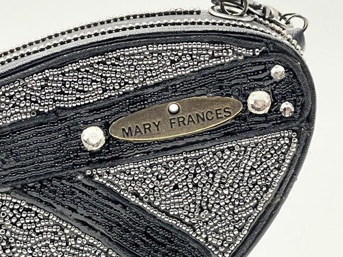 Mary Frances Black Beaded Sunglasses Eyeglasses Crossbody Purse Handbag RockStar - Picture 8 of 22