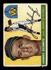 1955 Topps Baseball #159 Johnny Schmitz Poor Washington Senators