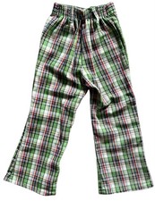 Vintage Kid  s 1970  s Sears Toughskins Green Plaid Pants - Size 6 - Tartan Nice