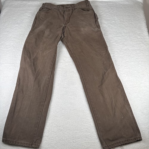 Vintage Dickies Carpenter Pants 34x35 Faded Distressed Brown Workwear Y2k Skate