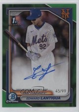 2024 Bowman Chrome Prospect Green Lava Refractor /99 Edward Lantigua Auto