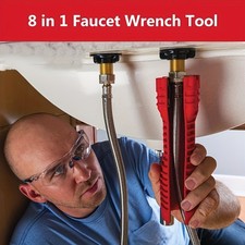 Sink Faucet Installer Tool,14-in-1 Faucet Wrench,Multi-functional Pipe Wrench,Ba