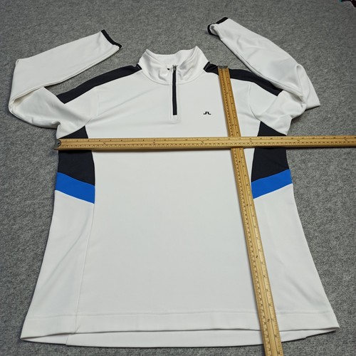 J.Lindeberg Mens Golf Mid-Layer Size XL M-Mid-TN-Blocked-Fieldsensor 1/4 Zip Top - Picture 9 of 16