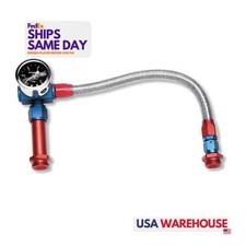 Russell 641100, Kit Blue Aluminum #6 Holley Fuel Line Kit W/Gauge Performance Pa