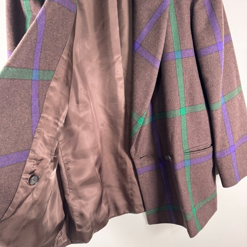 Chaqueta Blazer Perry Ellis Para Mujer Marrón Preppy Y2K Business Mezcla Lana Talla 8 - Imagen 3 de 7