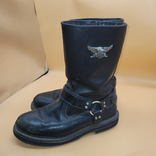 Harley Davidson Stratus 95143 Hombres Talla 11 Negro Arnés Botas Motociclista Motocicleta - Imagen 5 de 15