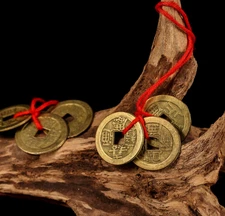 Hestya 100 Pcs 1 Inch Ancient Chinese Dynasty Time Collectible Coins