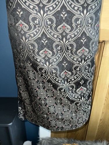 Karen Millen ❤️ Size 10 UK US 6 Black Jacquard Tapestry Oriental Chinese Dress - 第 10/20 張圖片