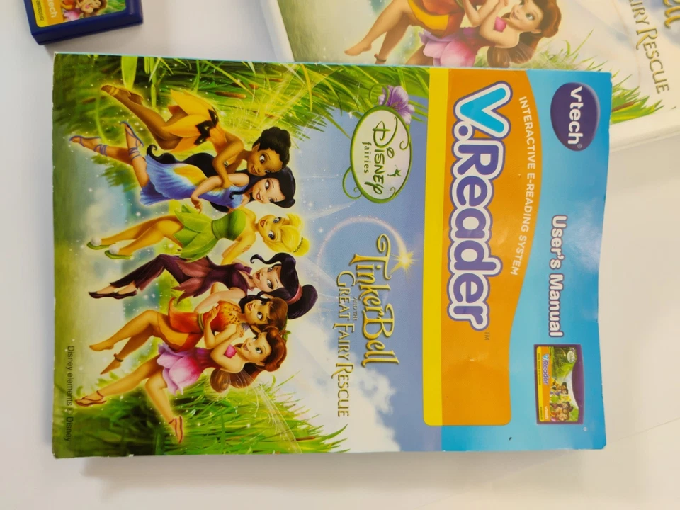 Vtech V Reader TinkerBell Great Fairy Rescue New Sealed 5-7 years Disney Manual - Image 3 of 4