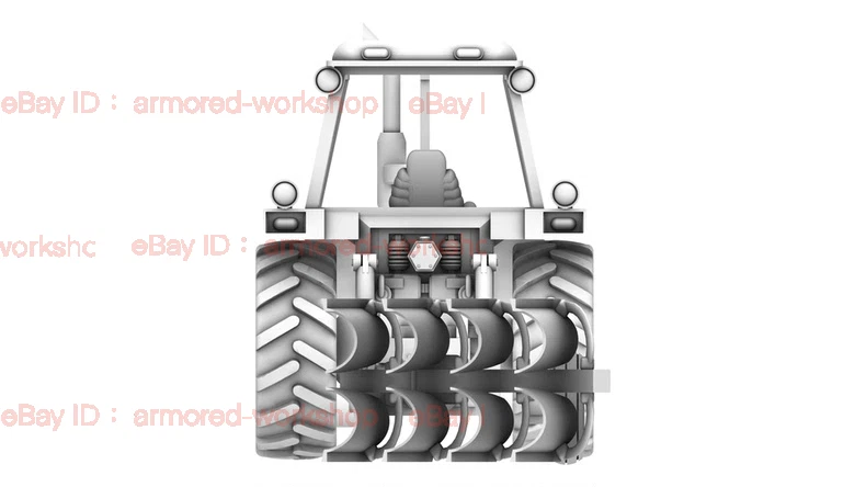 Tractor agrícola John Deere 4450 impreso en 3D 1/72 sin pintar Foto 3 de 4