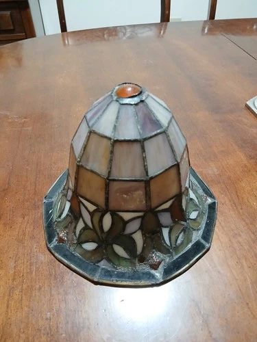 Vintage Tiffany Stained Glass Lamp Shade 8x8