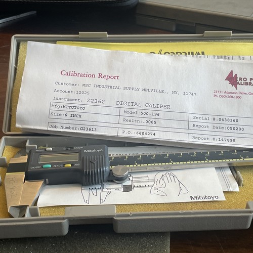 Mitutoyo 500-196-30 CD-6" CS Absolute Digimatic Caliper 0-6" .0005"±.001" In/mm - Picture 18 of 24