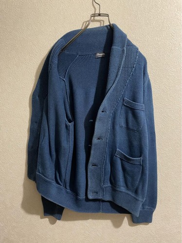 Italian Drumohr indigo shawl collar cardigan - Picture 3 of 13